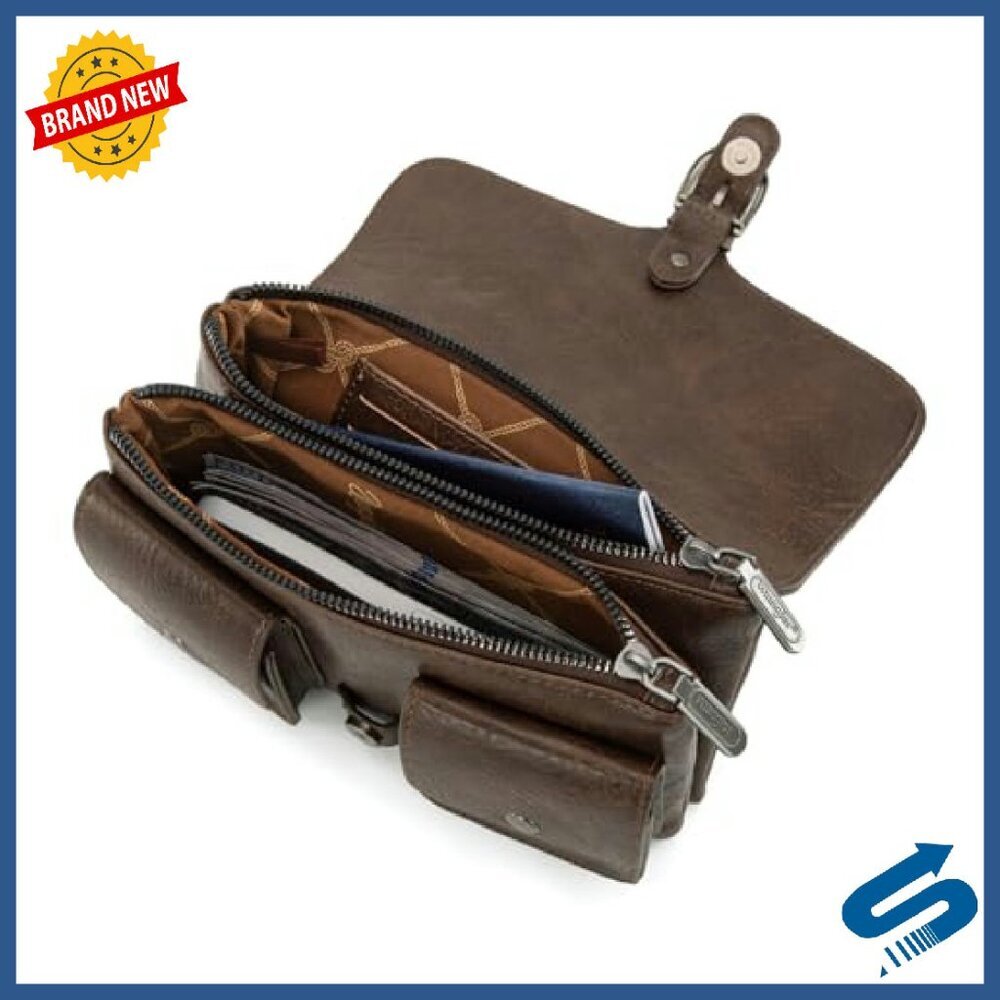 Small Crossbody Purse with Double Zipper Multi-Function Card Holder - Picture 5 of 8